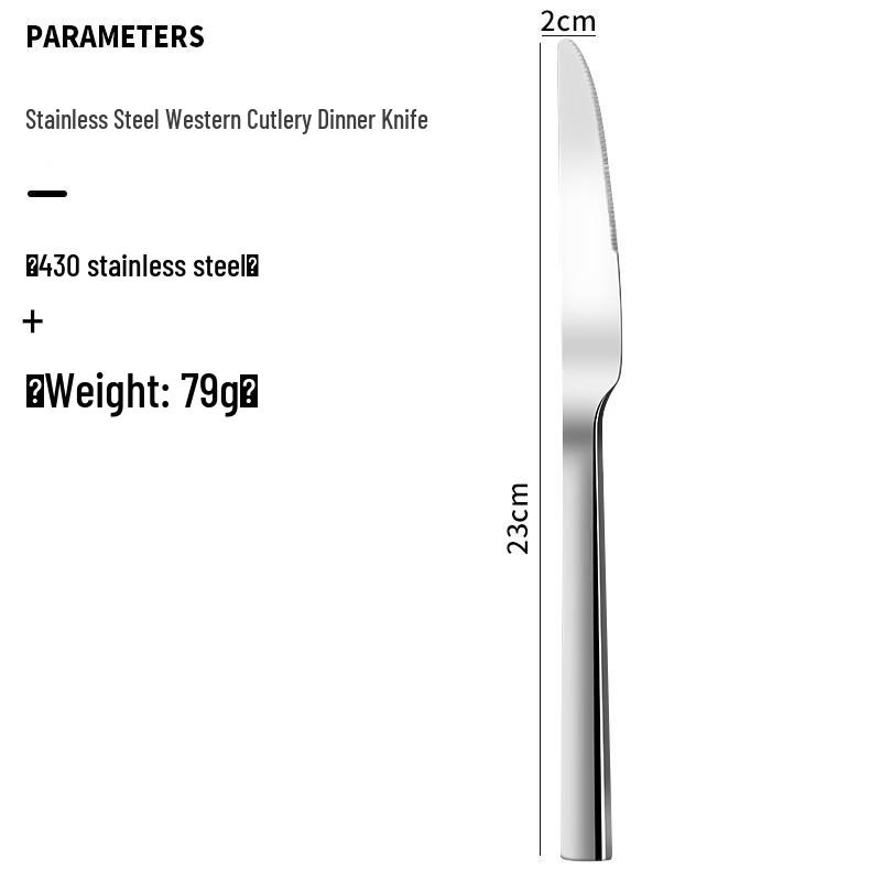 ZISIZ Silver 5-Piece Stainless Steel Cutlery Set