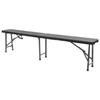 VidaXL Bancs de jardin pliables 2 pcs 180 cm PEHD Noir