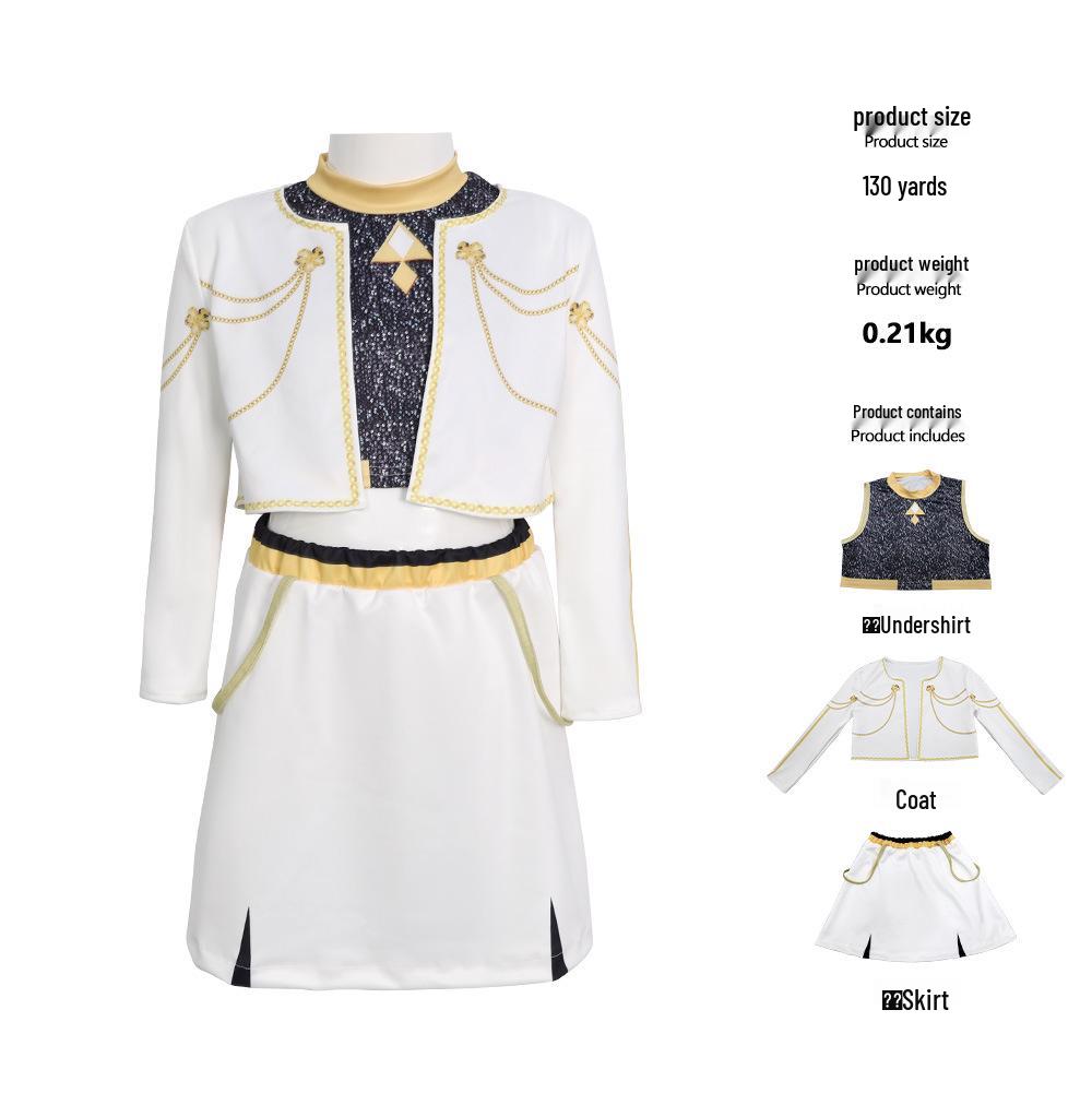Crossk-pop Demon Hunter Girl Cosplay Costume - Zoey's Children's Day Stage Performance Outfit Set