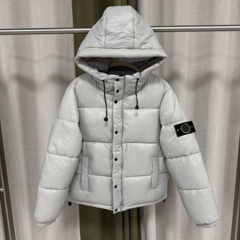 Mens Hooded Quilted Short Puffer Jacket Streetwear Casual Winter Warm Coat