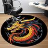 1pc Dragon YinYang Office Round Area Rug, Under Office Chairs Bedroom Living Room Home Decor, Room Deco, Available In Various Sizes