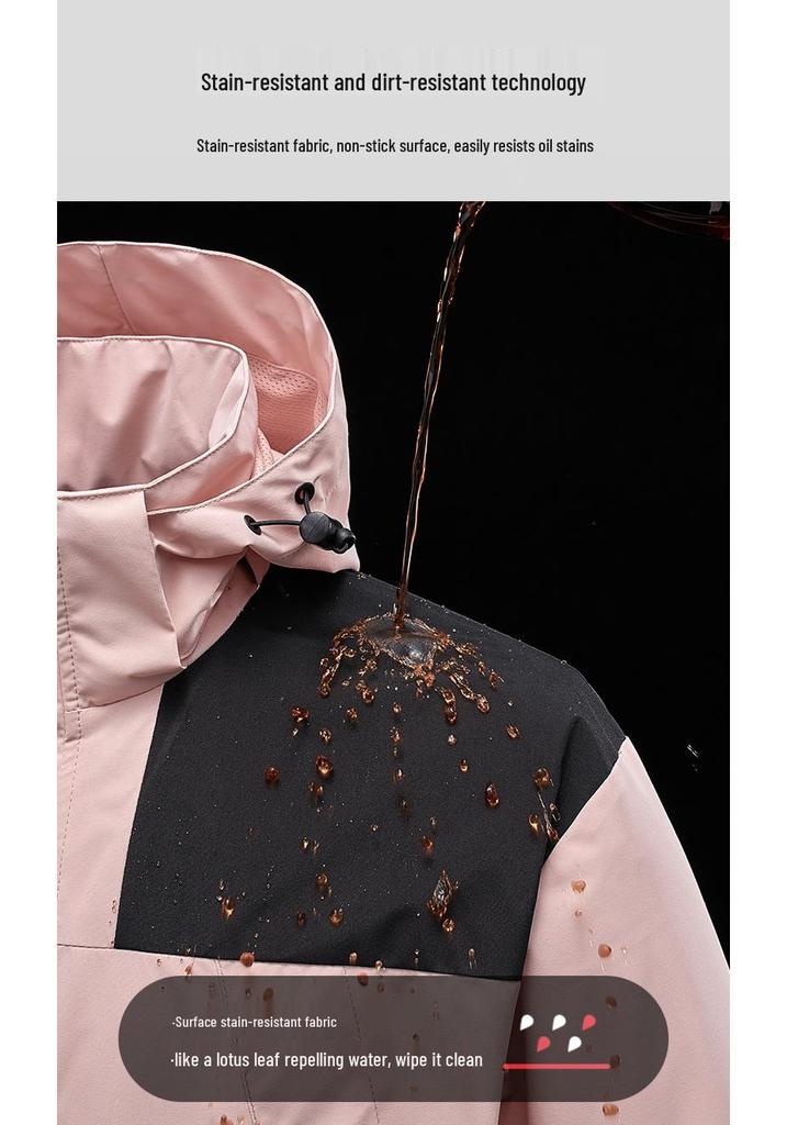 Spring & Autumn Waterproof Softshell Jacket for Outdoor Sports, Travel, Fishing, & Mountaineering with Detachable Hood