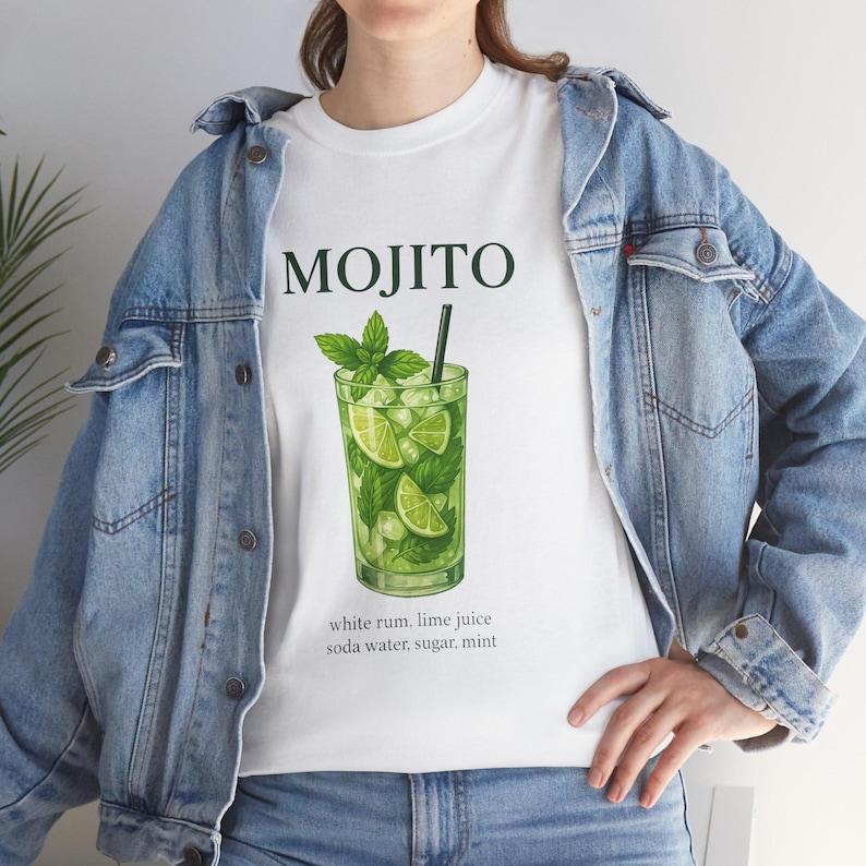 Mojito Cocktail Summer Vibes Funny T-Shirt Refreshing Drink Unisex Fashion Casual Comfort Soft Cotton Tees Vacation Apparel Top