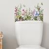 Flower&Butterfly Toilet Tank Sticker Self Adhesive Murals Stickers Bathroom Wall Sticker Flower Home Decorations Decals