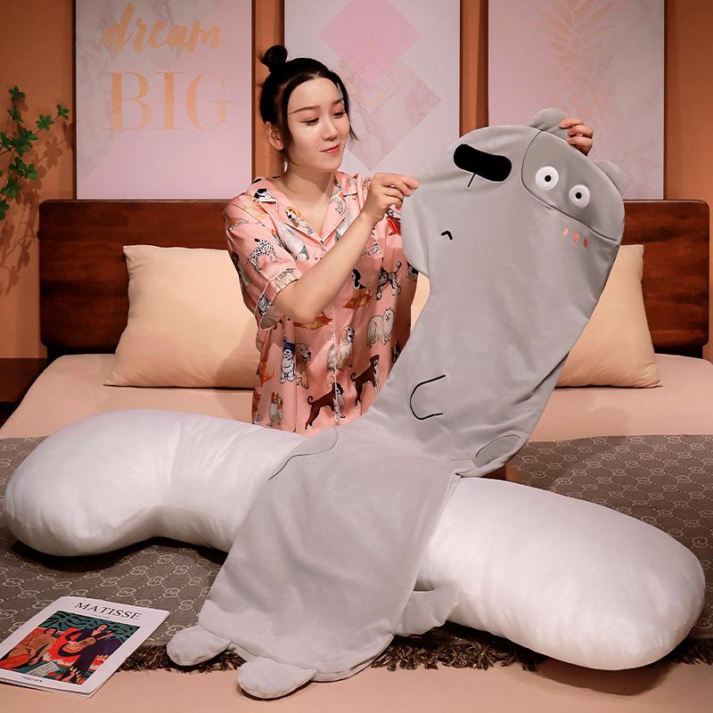 Creative Long Dog Plush Pillow Soft Stuffed Toys Cartoon Animal Puppy Doll Nap Sleep Hug Pillow Cushion Birthday Gift for Kids