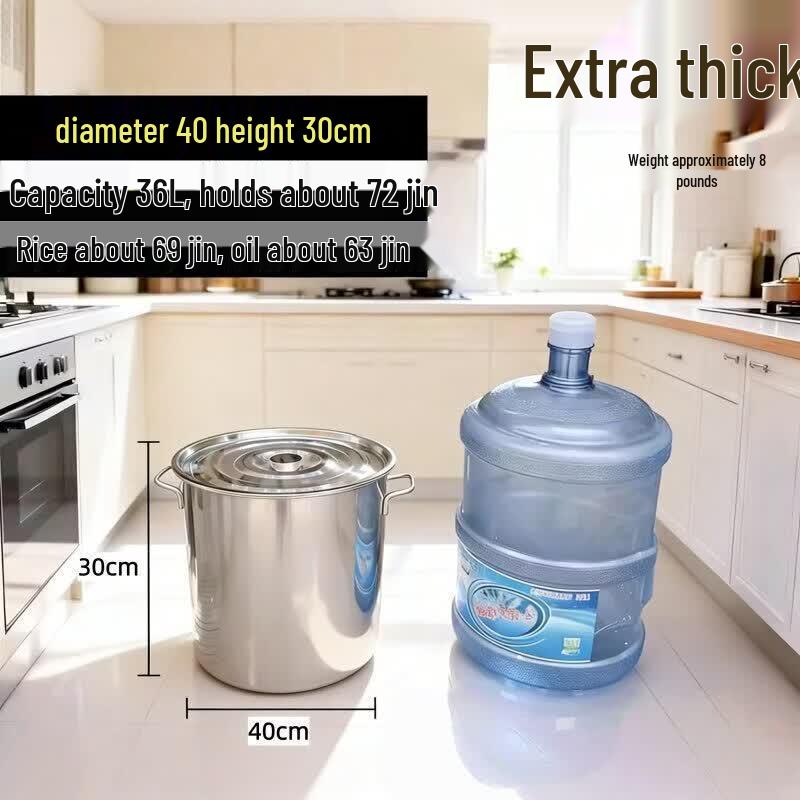 Qiwai Commercial Thickened 304 Stainless Steel Soup Pot with Lid