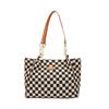 High-Capacity Retro Plaid Tote Bag - Casual European & American Style Handbag for Work & Commute