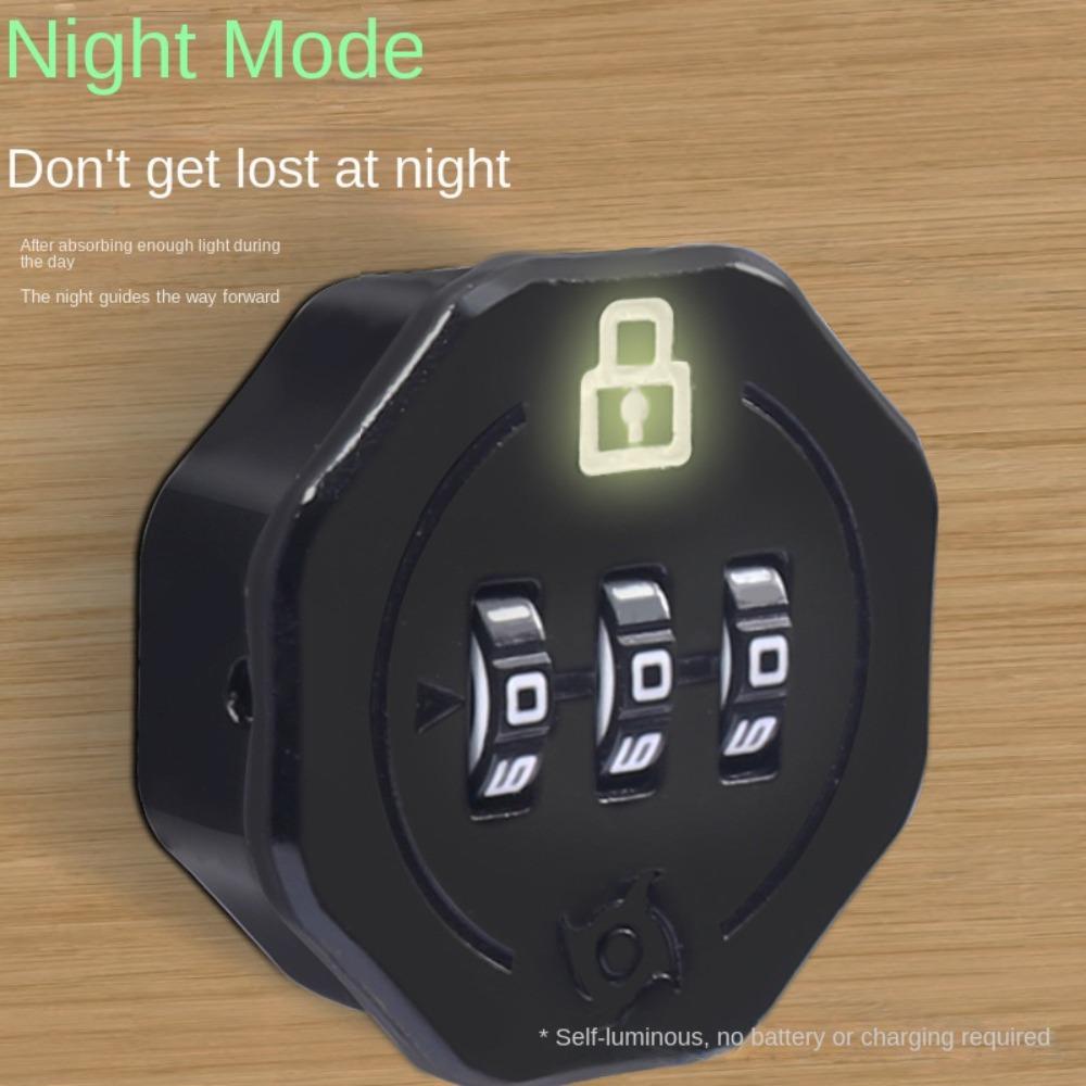Luminous Drawer Combination Lock 3 Digital Code Wardrobe Code Lock New Password Locker  Drawer