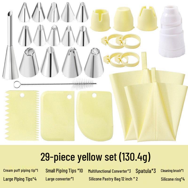 Nordic Disposable Piping Bags & Tips Set for Cake Decorating