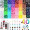 Bedazzle Resin Rhinestone Kits,3mm Flatback Rhinestones Kit for Bedazzling with Glue Craft Tools,DIY Decoration Gems Kit  (40 Colors)
