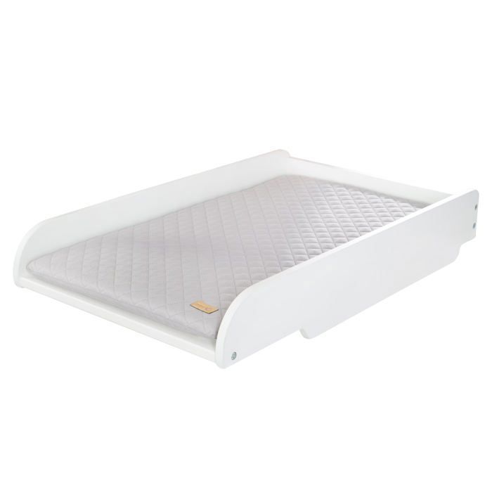Changing Table + 'Roba Style' Mattress - ROBA - To Place On Baby Bed - White / Grey Mattress