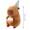 PP Cotton Capybara Plush Toys Happy Birthday Hat Capibara Anime Stuffed Doll  Home Decor Gifts