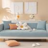 Capa de Sofá Seccional de Alta Qualidade Nórdica Cor Sólida Chenille Toalha de Sofá Almofada de Sofá Antiderrapante Capa de Sofá Para Sala de Estar