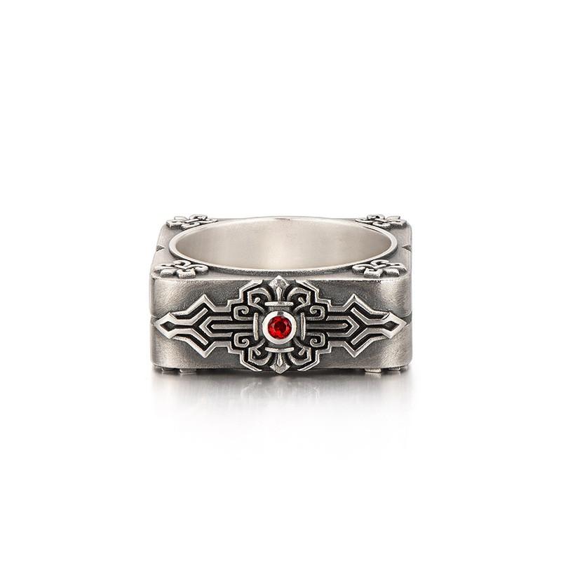 Adjustable Vintage Mechanical Ring Men Women Geometric Retro Plated Open Band Adjustable Open Band