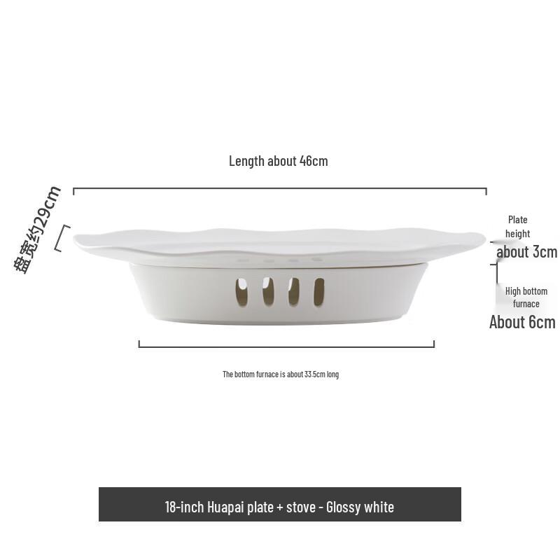 Nordic Ceramic Warming Serving Dish with Candle Heater