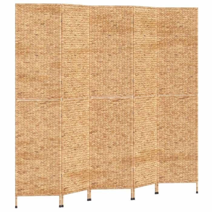 VidaXL Room Divider 5 Panels 205x180 Cm Water Hyacinth 355197