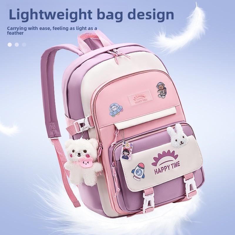 Rocket Girl Backpack With Waterproof Canvas For Middle School Students