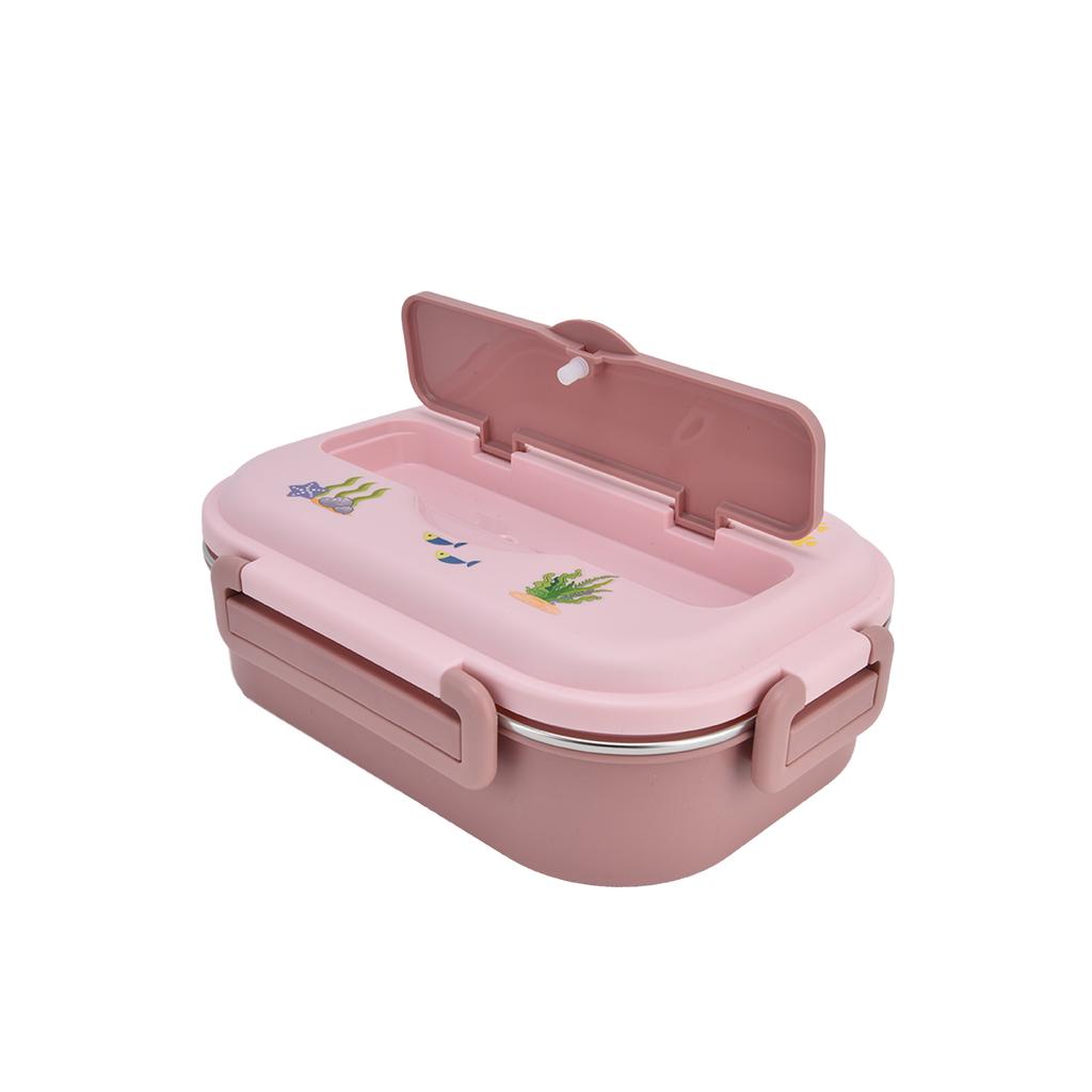 Lunch Box Stainless Steel Sealed and Insulated Lunch Box  Proof Cartoon Lunch Box for Kids Adults(Blue )