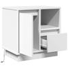 White Nightstand with Drawers 50 X 34.5 X 50 Cm Engineered Wood