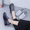 Lady Summer Breathable Slip on Beach Shoes Women Casual Platform Elevator Braided Blue White Sneakers Plus Size