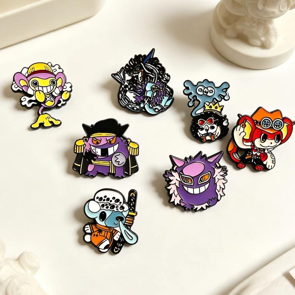 Cartoon brooch badge, cute animal enamel pin, jewelry decoration, cute style collar pin, fan gift
