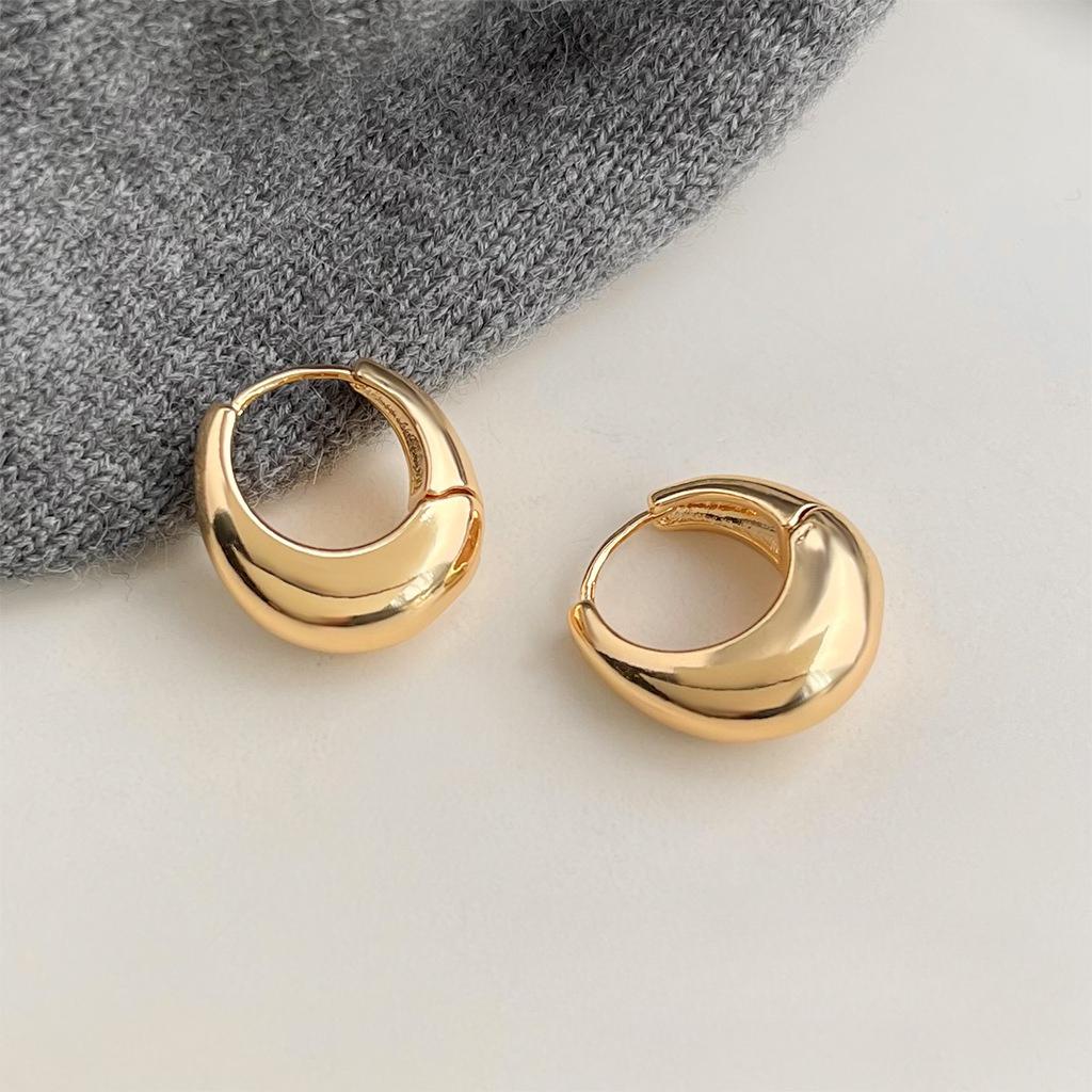 925 Sterling Silver Round Stud Earrings for Women Simple Inlaid Design Hoops Earrings Wedding Party Jewelry Accessories Gifts