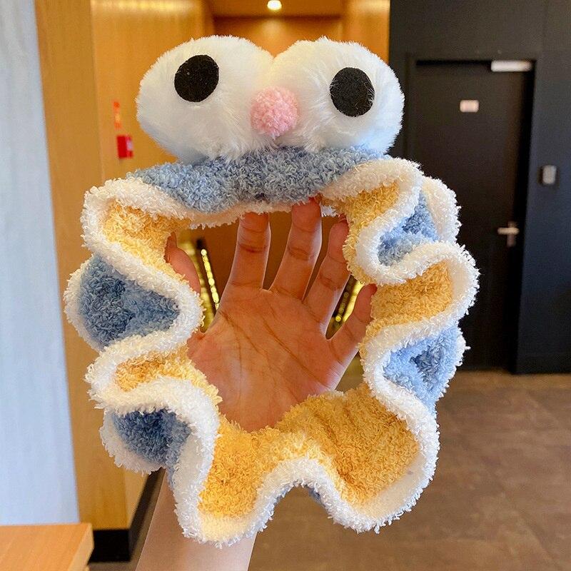 Korean Cartoon Double Color Big Eyes Face Washing Hair Holder Hairbands Headband For Women Girls Turban Fashion Hair Accessories