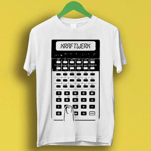 Kraftwerk Карманный Калькулятор Синт-поп Электро Ретро Крутой Подарок Футболка T-Shirt P1068 S