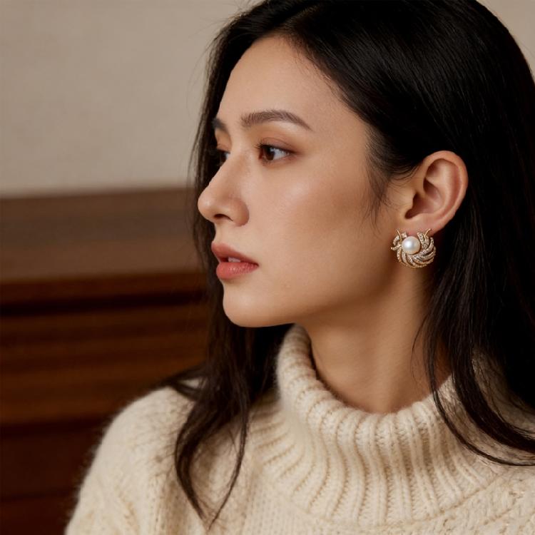 Versatile Pearls Earrings Showcasing Beautiful Freshwater Pearls and Sturdy Copper Materials for Every Stylish Outfits