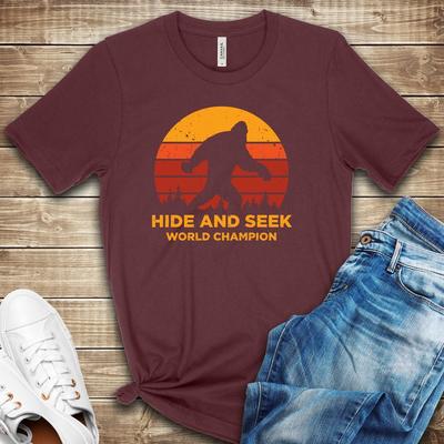 Big Foot Verstecken Weltmeister T-Shirt 02257
