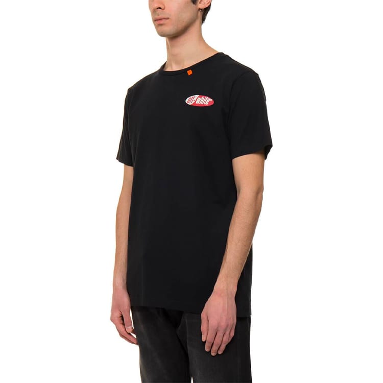 OFF WHITE SS19 T Shirts Men's Crew Neck Moderate Heavyweight OMAA027S191850061020