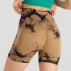 High Waist Tie-Dye Yoga Shorts for Women - Tummy Control & Butt Lift, Sports Fitness Style