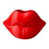 Modern Home Office Decor Lip Shaped Storage Holder, 3D Printed Red Sculpture Vase, Artistic Unique Desk Stationery Holder Desktop Organizer for