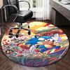 1 stuks Sonic the Hedgehog Anime Cartoon Design Rond Tapijt Kantoorstoelmat, Antislip Kleed voor Huisdecoratie, Woonkamer