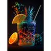 Cocktails Drink Fruit Neon Sign Posters and Prints Canvas Painting Wall Art Picture for Wine Shop Bar Club Room Home Decor