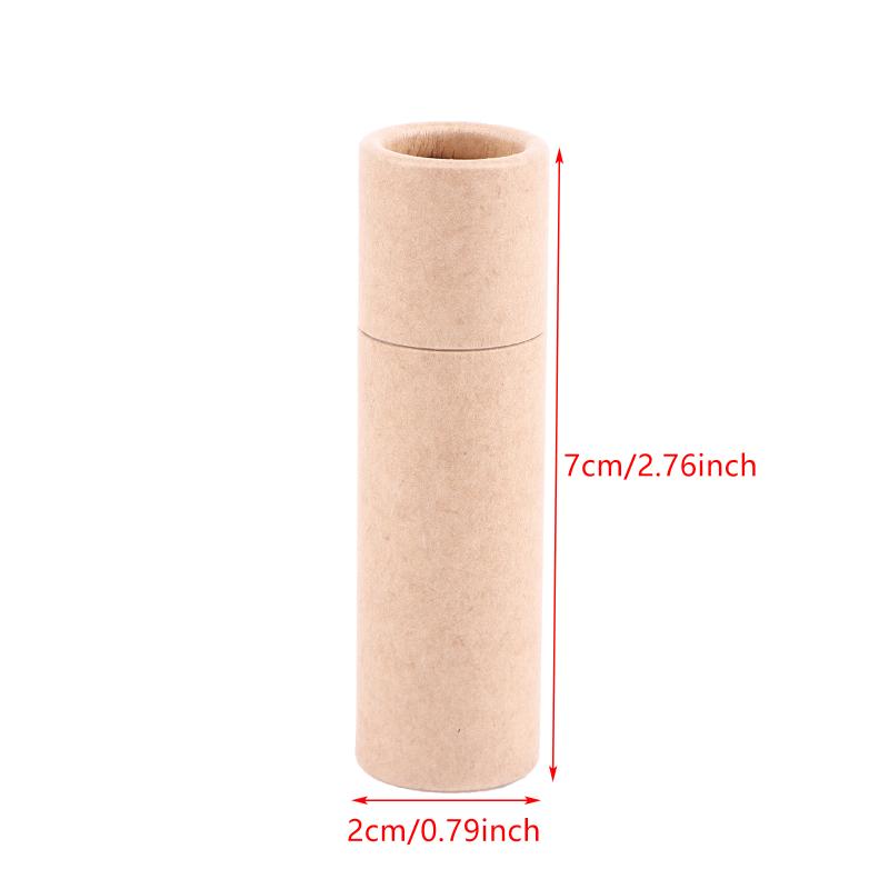 Prázdné rotační tuby na rtěnku z kraftového papíru Biologicky odbouratelné kartonové kosmetické válcové obaly Nádobka na balzám na rty a deodorant