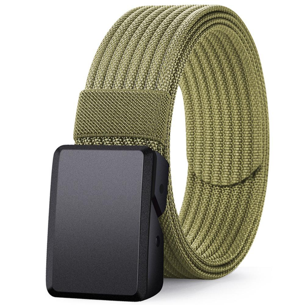 

Casual Plastic Buckle Waistband Luxury Brand Design Waist Belt Fashion Canvas Strap зелений