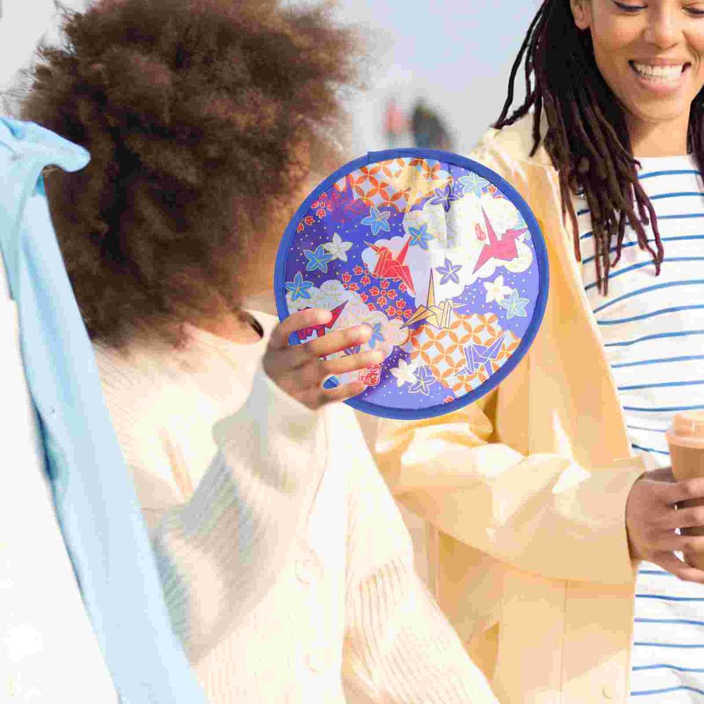 4 Pcs Memory Wire Fans Kids Fan Performance Circular Fan Round Hand Fans Traditional Style Retro Handheld Folding Fans