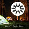 10 Pcs Clip Awning Clamp Tarp Clips Snap Hangers Tent Camping Survival Tighten Tool Tent Accessory