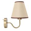 Modern Linen Wall Lamp Iron Base Soft Fabric Shade Wall Sconce Lamp Brass Gold Hardwired Wall Light Living Room