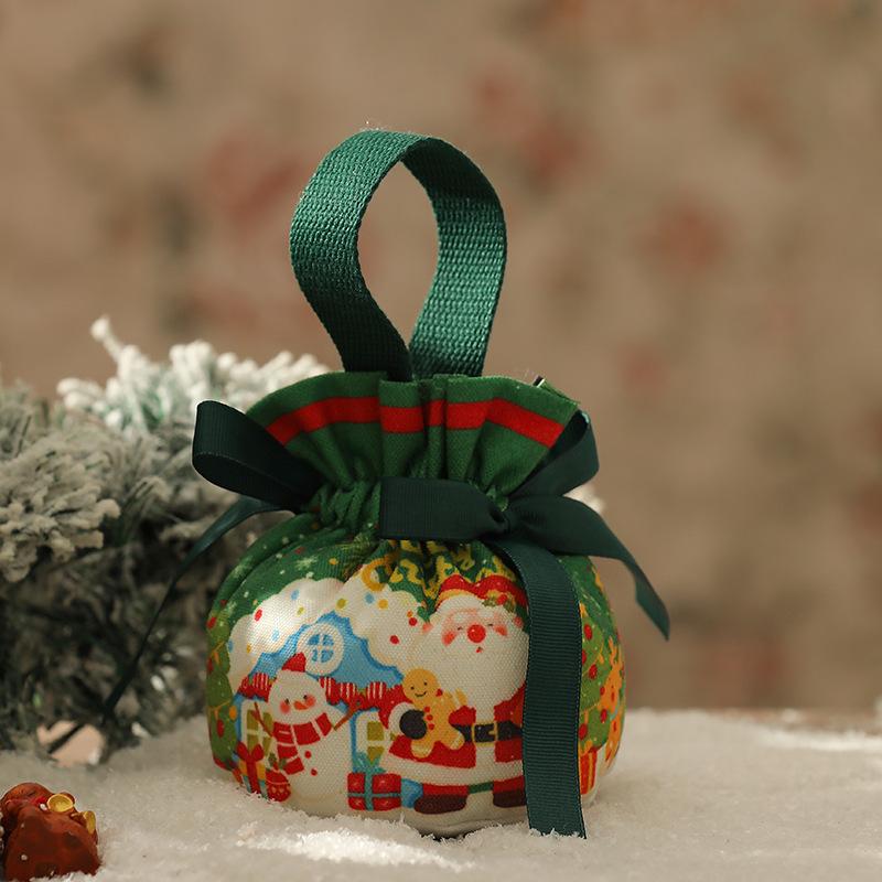 10pcs Creative Christmas Candy Bag Christmas Eve Apple Box Christmas Gift Handbag 10pcs