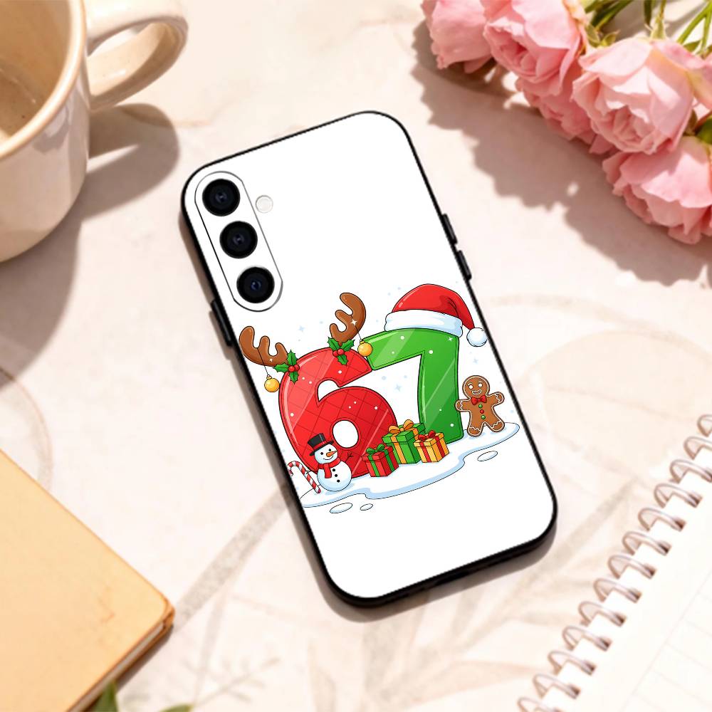 

67 S-Six S-Seven Meme A-Aesthetics phone Case For Samsung Galaxy A73,A72,A71,A70,A53,A52,A51,Others Soft Black Shell Samsung a53 5g