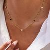 Stainless Steel Exquisite Love Heart Necklace For Women Romantic Double Color Enamel Heart Choker Party Valentine Jewelry Gift