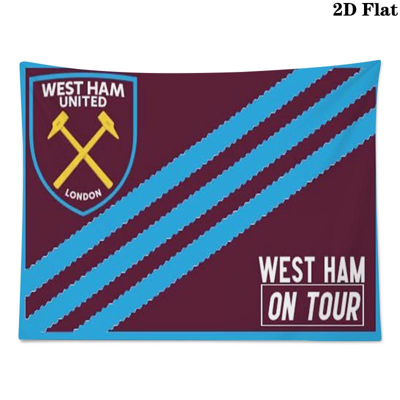 West Ham United FC Wall Tapestry Aesthetic Wall Hanging Printed Fabric Blanket Decorative Tapestries for Bedroom Living Room Home Decor