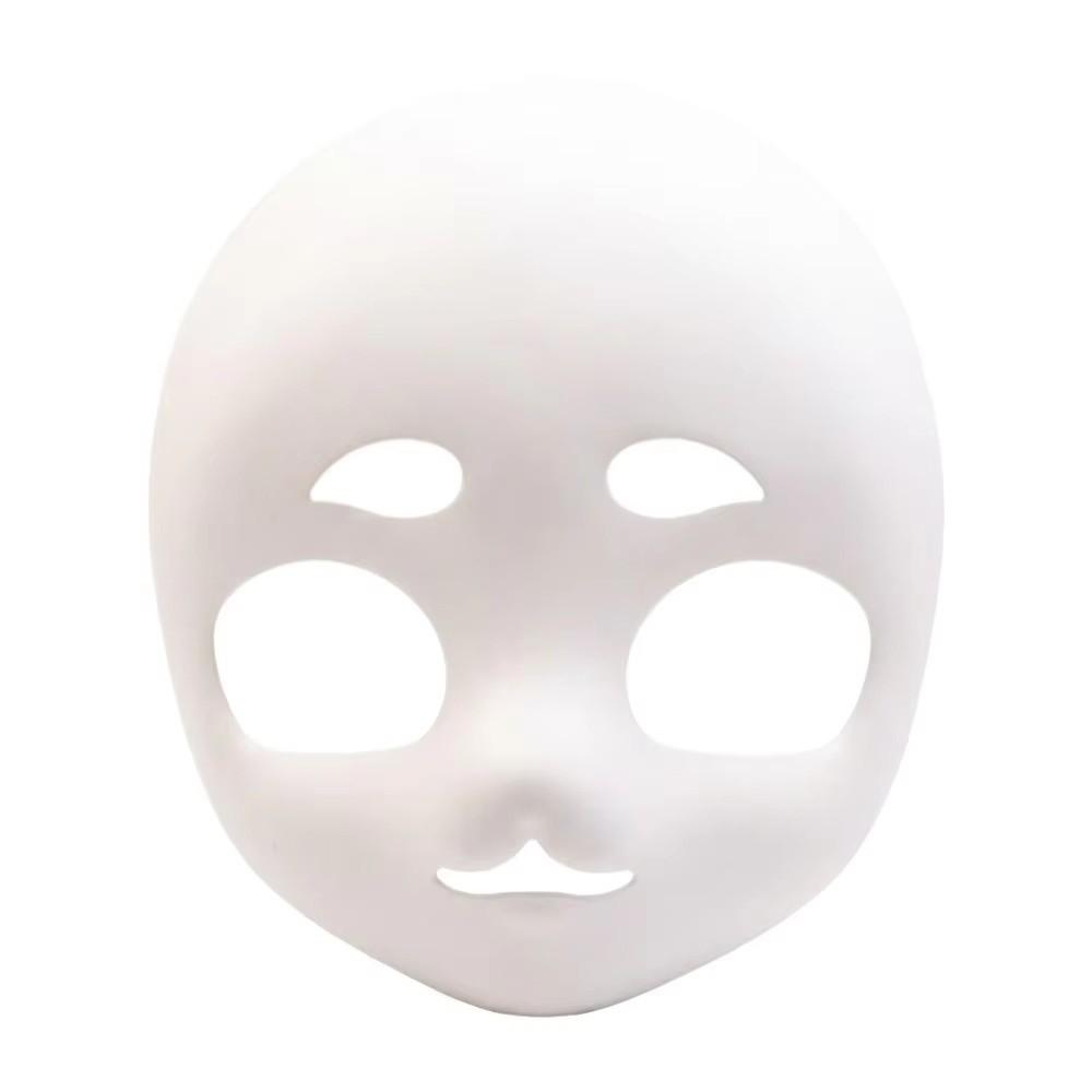 3D Print Beast Head Skull Mask The Girl's Facial Shape White Animal Skull Mask Thicken Plastic Bean-shaped Eyebrows