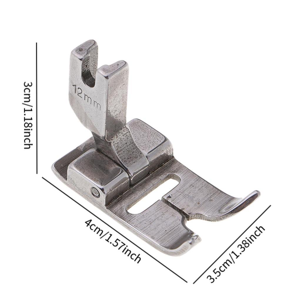 Industrial Zig Zag Sewing Machine Presser Foot Steel 12mm Attachment Spare Accessory for Singer 20U Reliable Sewing Device