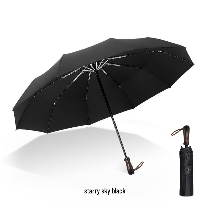 

Очень большой двухслойный ветрозащитный складной зонт - Защита от солнца и дождя для мужчин и женщин, трехсложная конструкция.