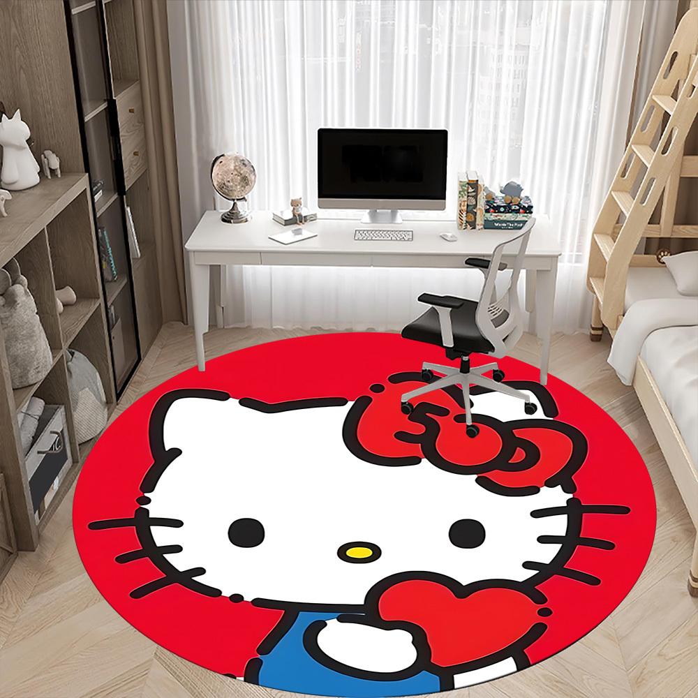 1pc Hello Kitty Chair Carpet for Office, Non slip, Soft and Durable Office Rug for Interior Decoration