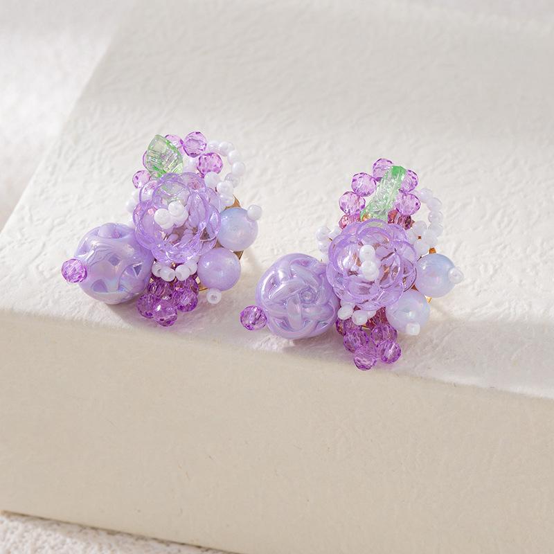 Exquisite Fairy Beaded Flower Earrings - Cute, Lively & Versatile Accessories