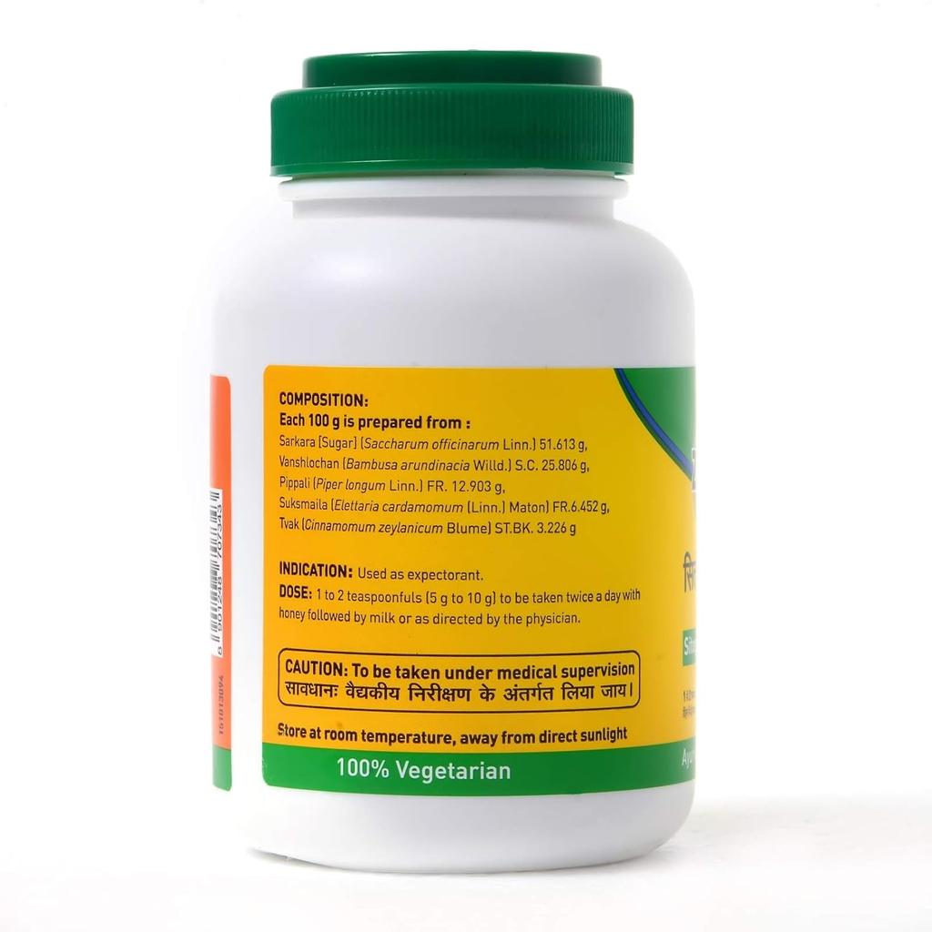 Zandu Sitopaladi Churn 180g Ayurvedic Herbal Powder for Digestive Support and Energy Boost